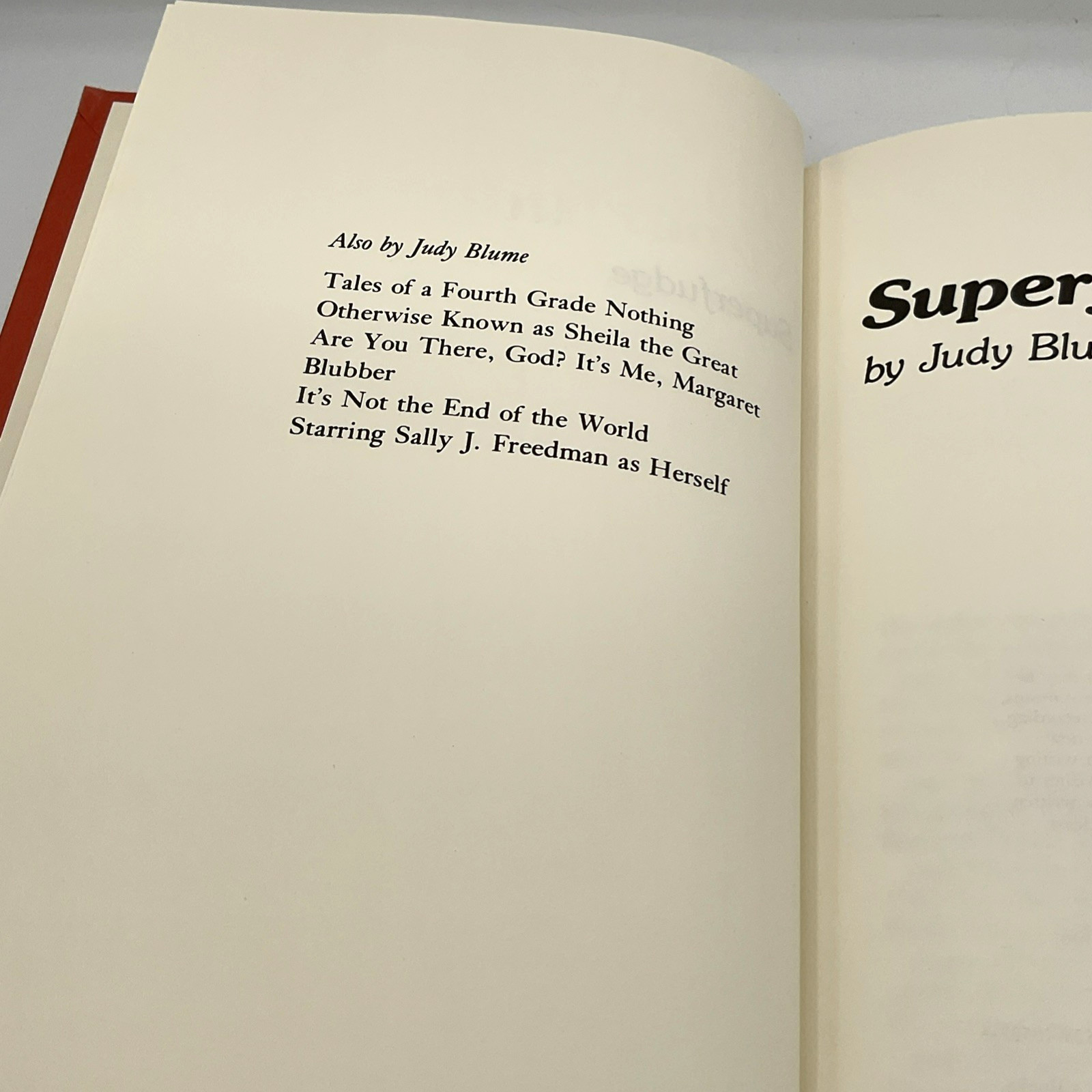 Vintage 1980 Judy Blume Super Fudge Hardcover Book Dust Jacket Doty HC DJ