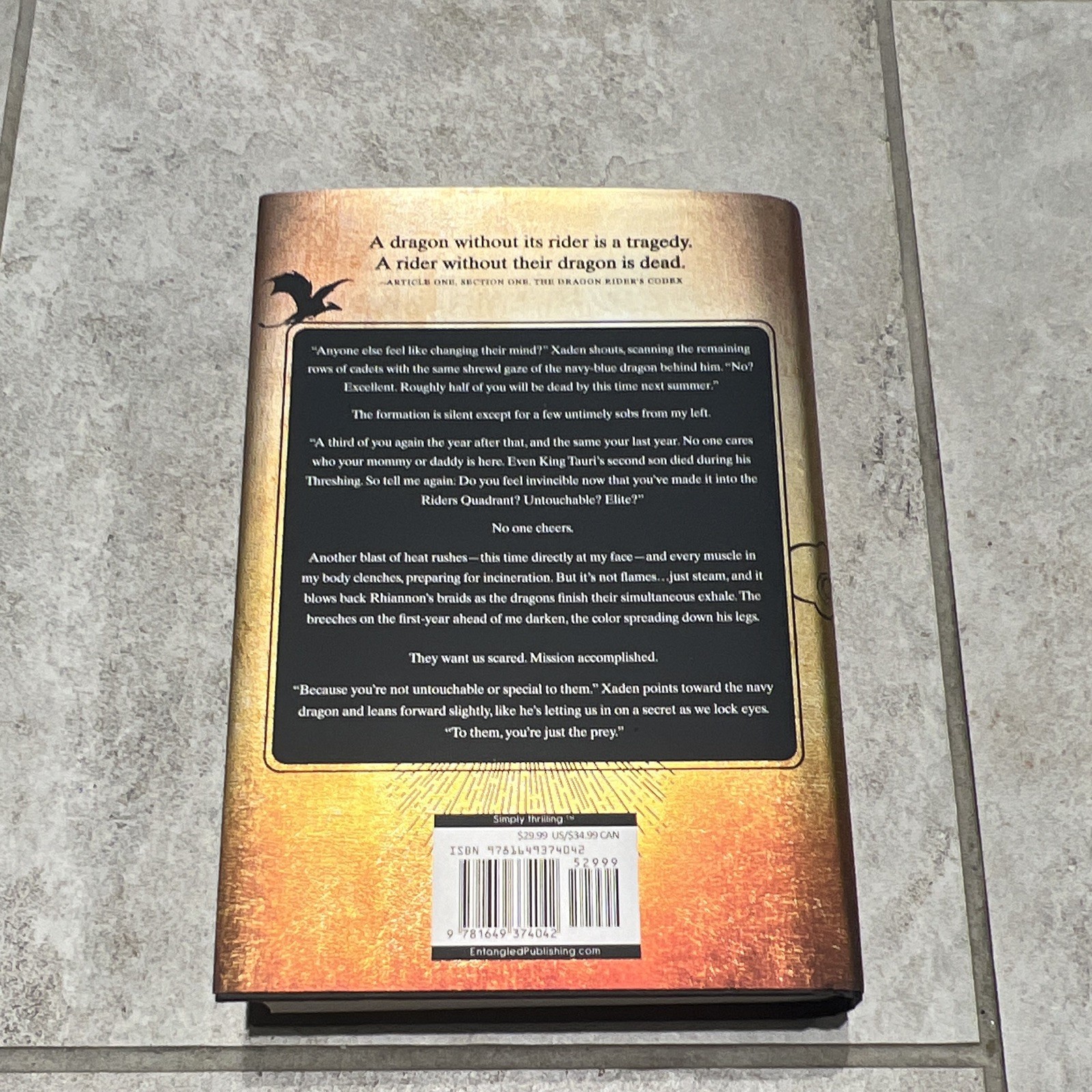 Rebecca Yarros Fourth Wing Hardcover Novel (The Empyrean Ser.) 2023 w/ DJ