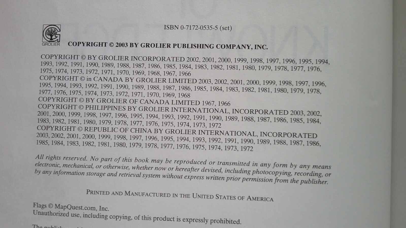 The New Book of Knowledge Vol 1 / A Encyclopedia Grolier 2003