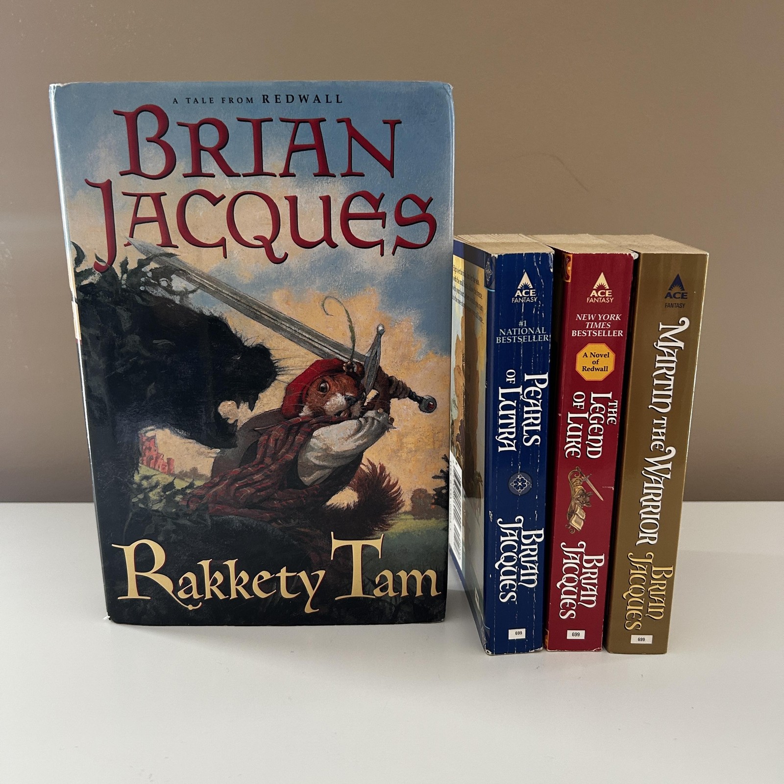 Redwall 4 Book Lot Brian Jacques Rakkety Tam Martin Warrior Legend Luke Lutra