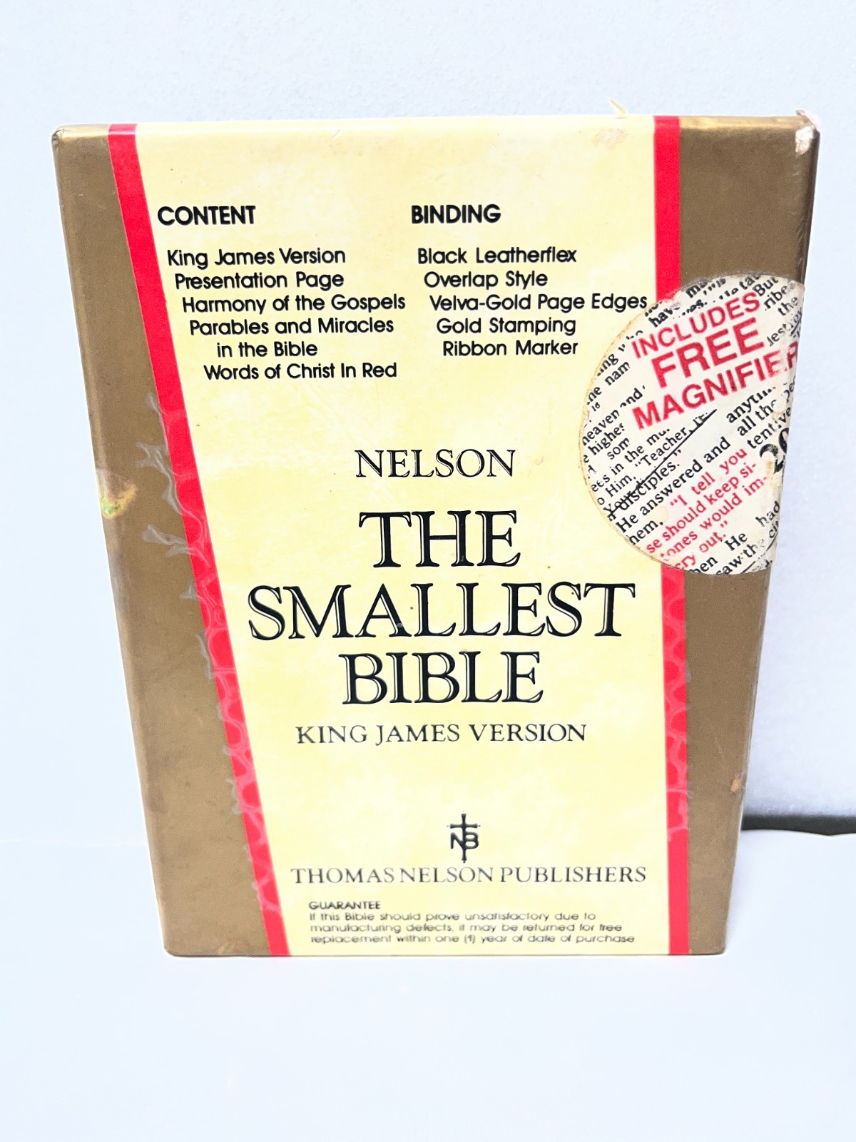 Holy Bible – The Smallest Bible Thomas Nelson 103 Black Leatherflex, gold pages