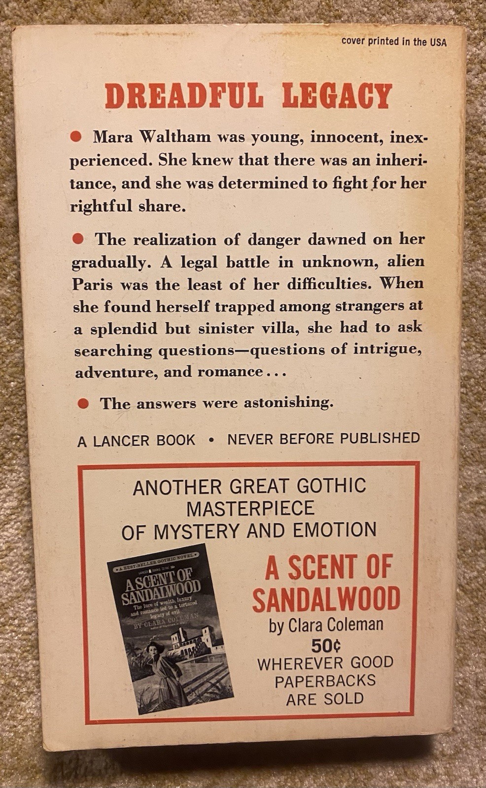 So Many Midnights | First Edition | 1966 | Alix de Marquand | Gothic Novel | SC