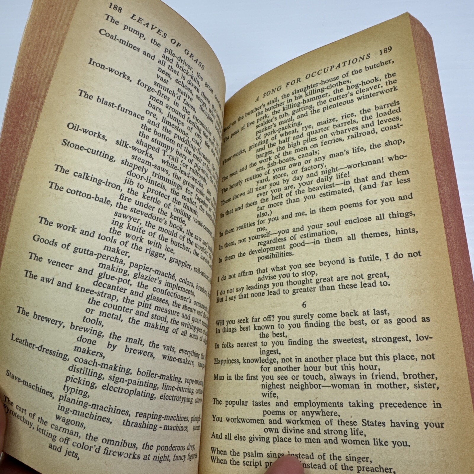 Leaves of Grass Walt Whitman Mentor Book 1958 Paperback Poems American Poetry