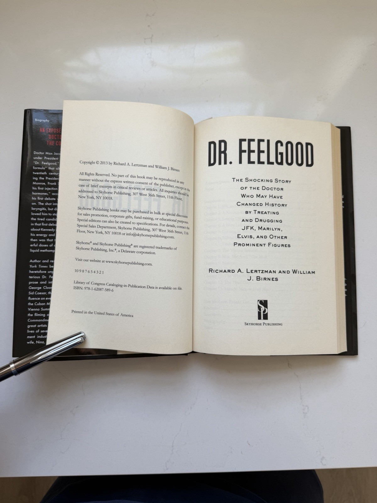 Dr Feelgood JFK Marilyn Elvis Doctor Scandal Book Lertzman Birnes HC