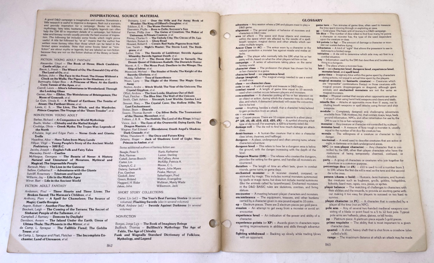 Dungeons & Dragons Basic Rulebook Tom Moldvay 1981 TSR Fantasy RPG Game