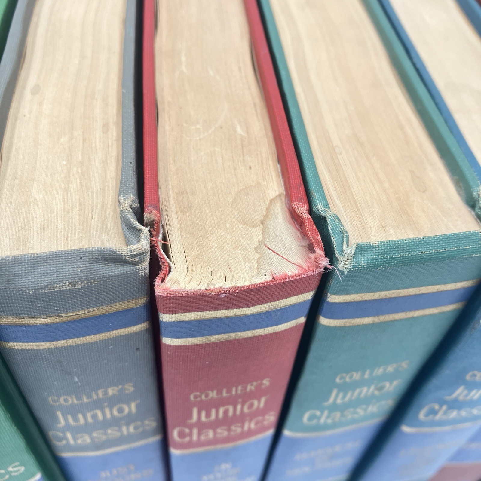 Vintage Collier Junior Classics Books 1-9 Set 1962 Kids Illustrated Decor
