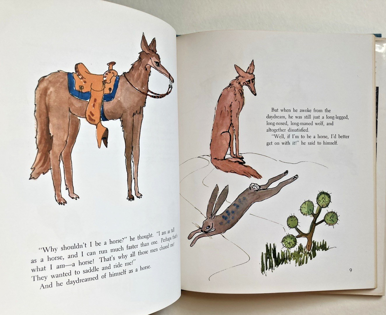 SIGNED The Long-Legged Long-Nosed Long-Maned Wolf – Willis 1968 Texas Printing
