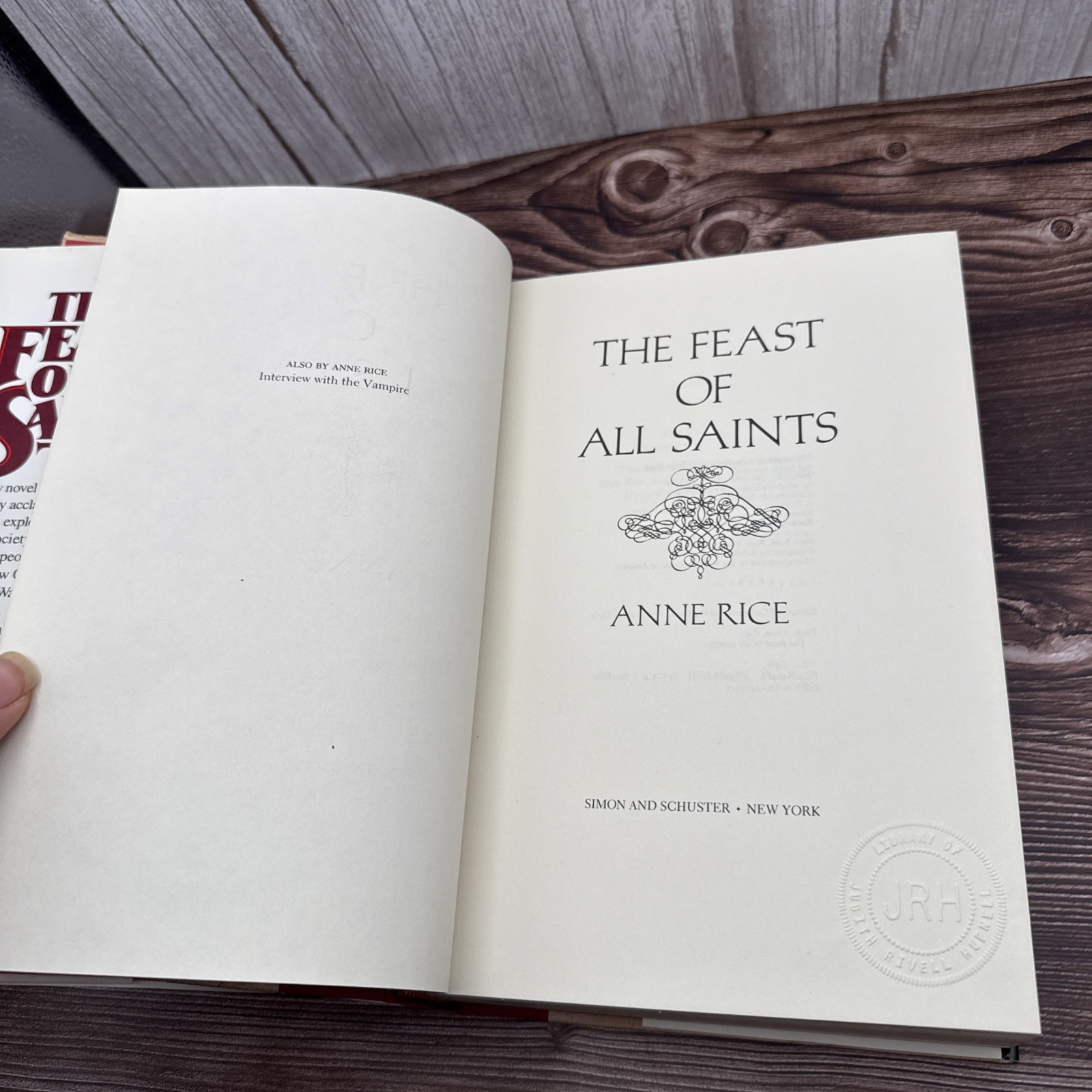 Anne Rice Feast of All Saints HC DJ 1979 First Edition First Printing Novel