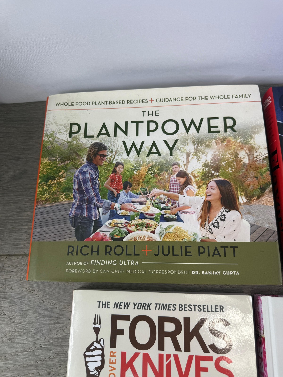 Plant-Based Vegan Cookbooks Lot 4 Plantpower Forks Over Knives Damuck Multicolor