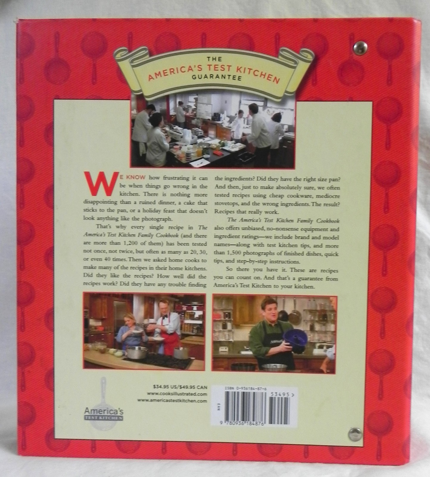 “The America’s Test Kitchen Family Cookbook” 1200 Recipes, 848 Pages, 2005, VG