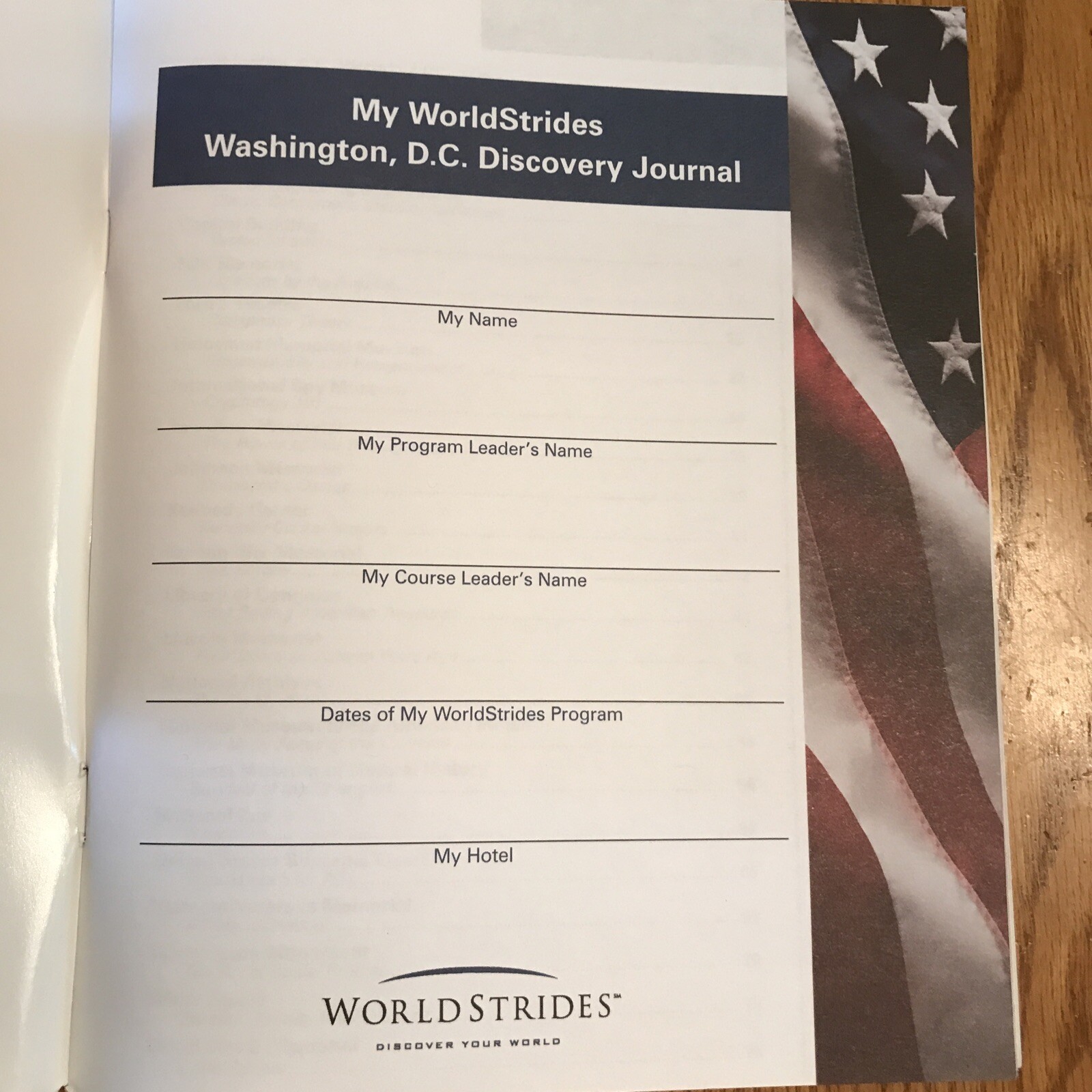 Washington D C Personal Interactive Guide Booklet 78 pages
