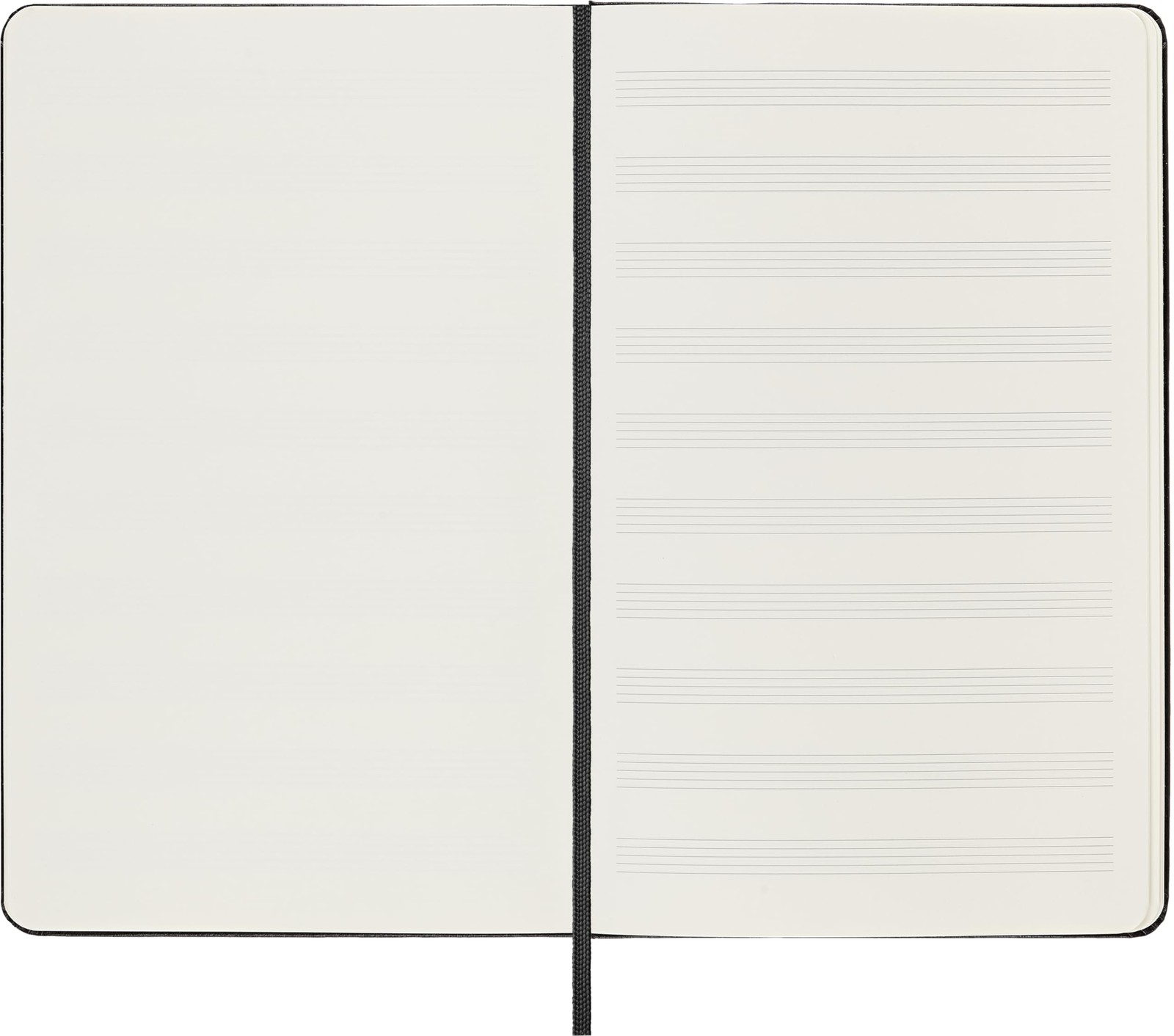 Moleskine Art Music Notebook, Hard Cover, Large 5 x 8.25 Pentagram, Black,
