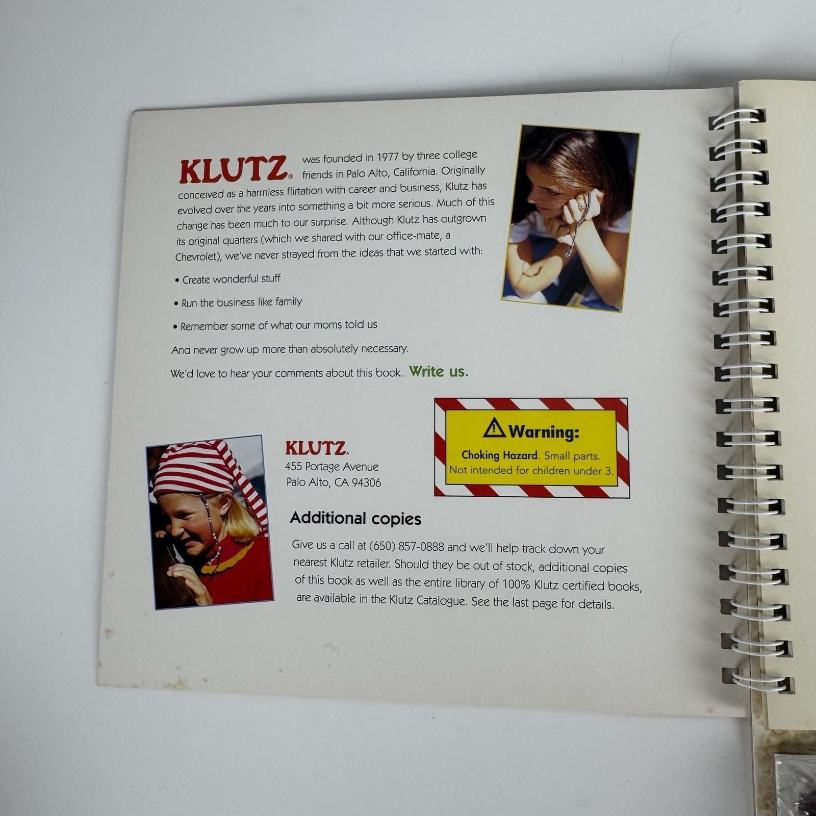 1998 Hair Wraps By Anne Akers /Klutz Certified. Accessories Included