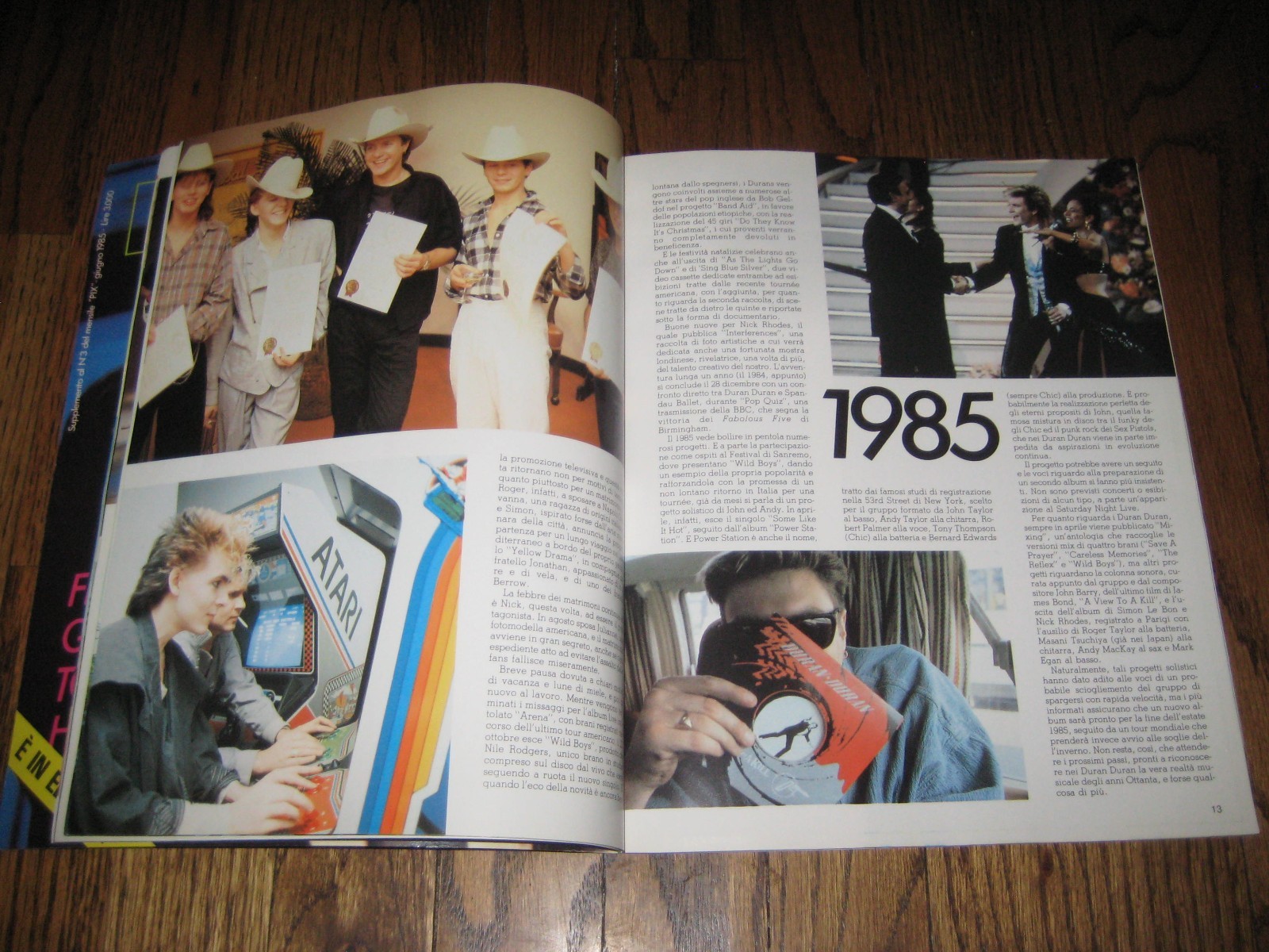 Pix Italian Magazine 85 Duran Duran Fold out Poster! A View To A Kill