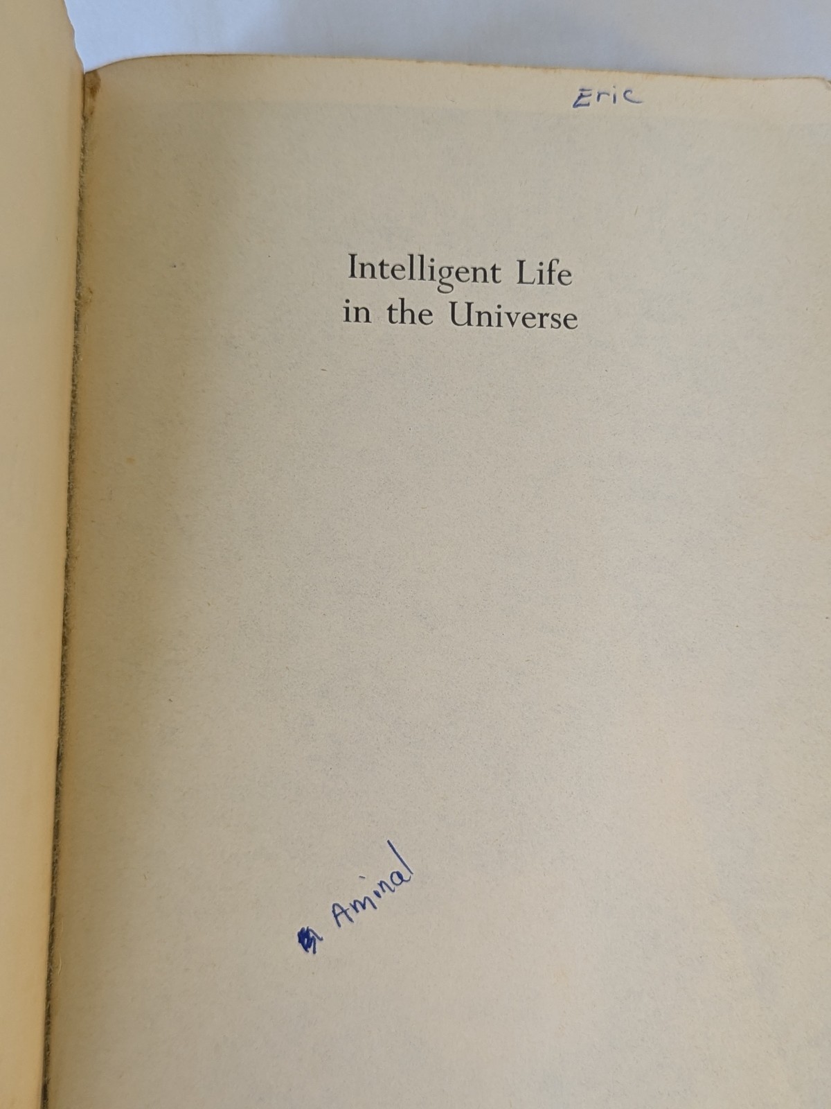 Intelligent Life in the Universe Carl Sagan I.S. Shklovskii 1966 Delta Vtg UFO’s