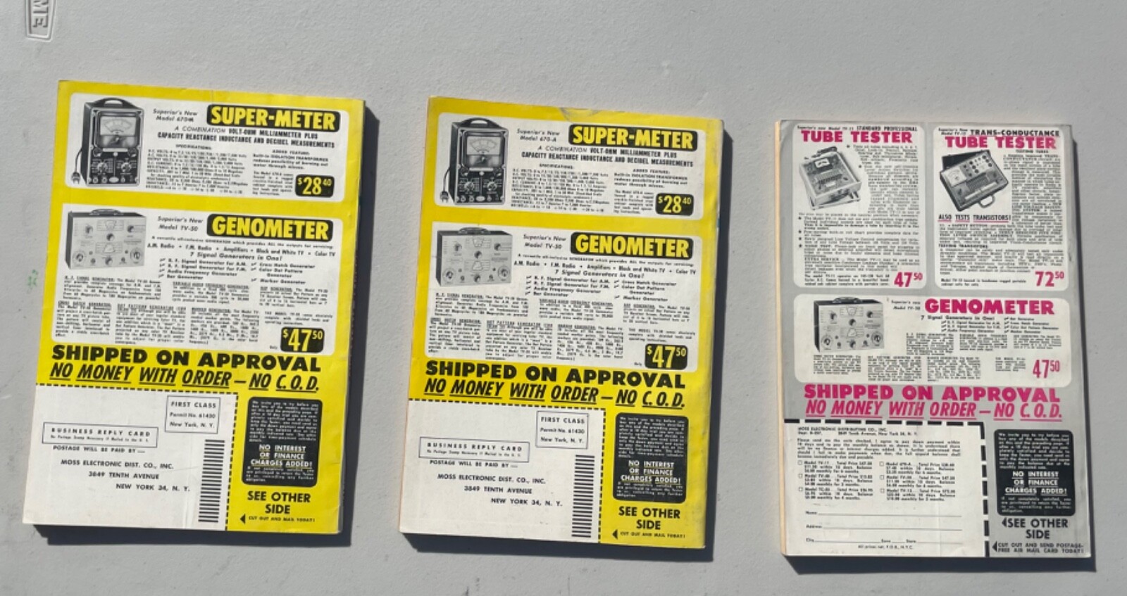 Three Issues Popular Electronics 1956 July, August, September Vintage Magazines