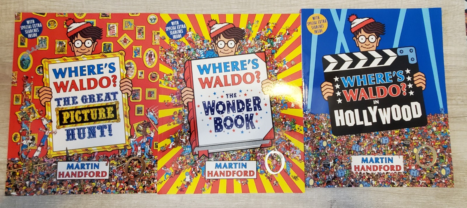 WHERE’S WALDO? THE SUPER SIX! MARTIN HANDFORD SIX BOOKS, A POSTER & extra book