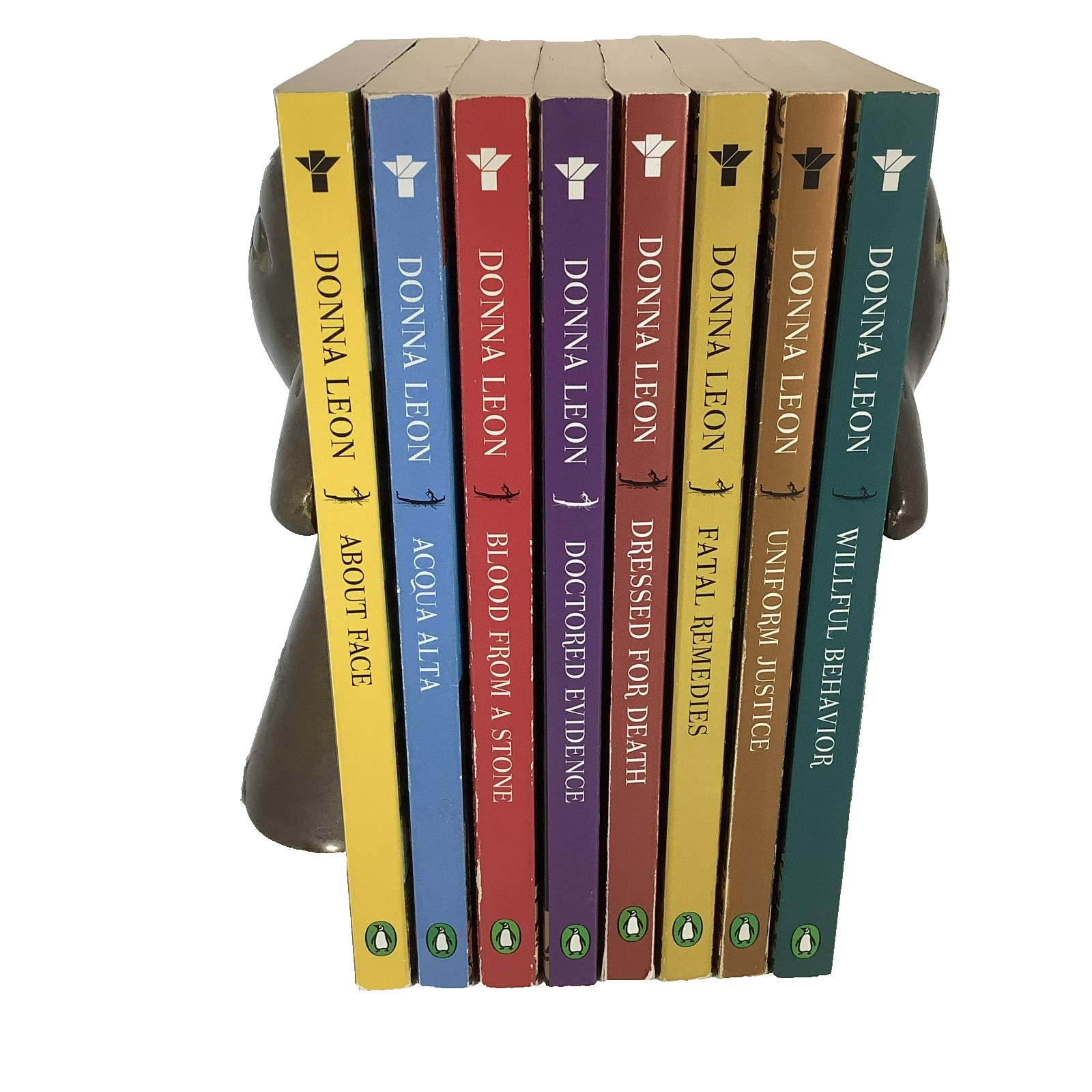Donna Leon lot of 8 Commissario Guido Brunetti Mystery Series Trade PB Like New