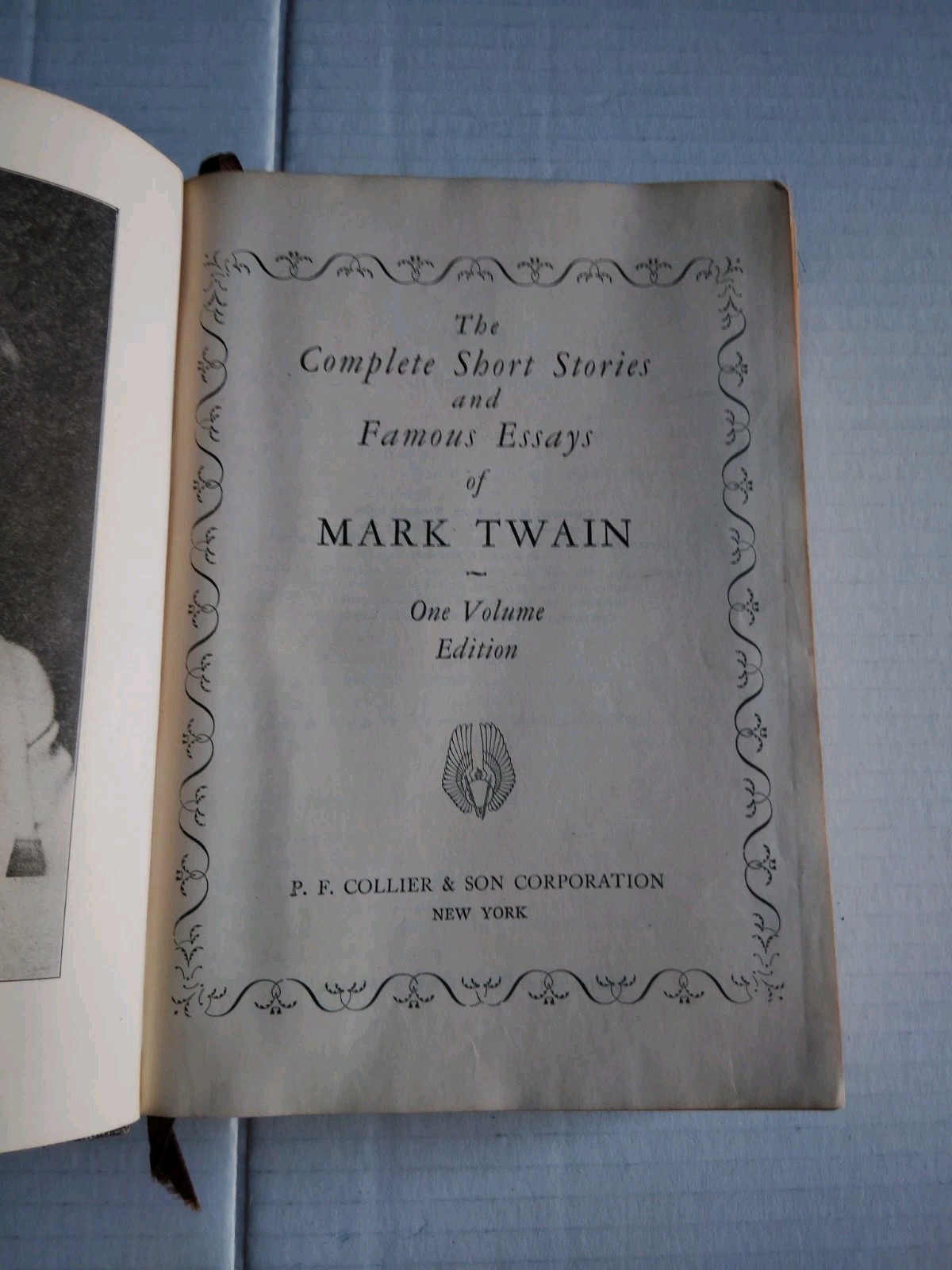 Complete Short Stories & Famous Essays Of Mark Twain Decorative Antique Book