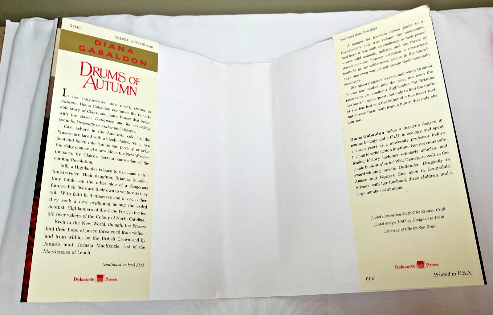Drums of Autumn Diana Gabaldon 97 Delacorte HCDJ 1st ed 1st pr signed bookplate