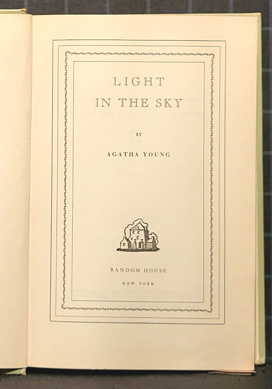 LIGHT IN THE SKY by Agatha Young 1948 Hardcover 1360