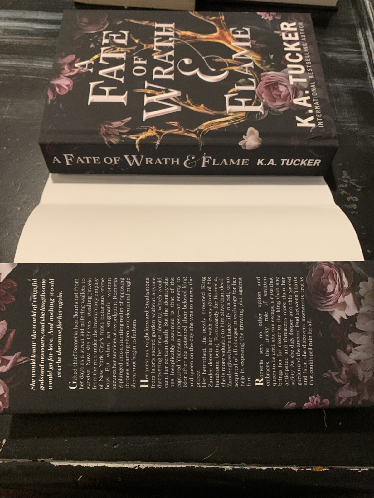 Fate of Wrath and Flame by K. A. Tucker (2023, Hardcover) Hand Signed