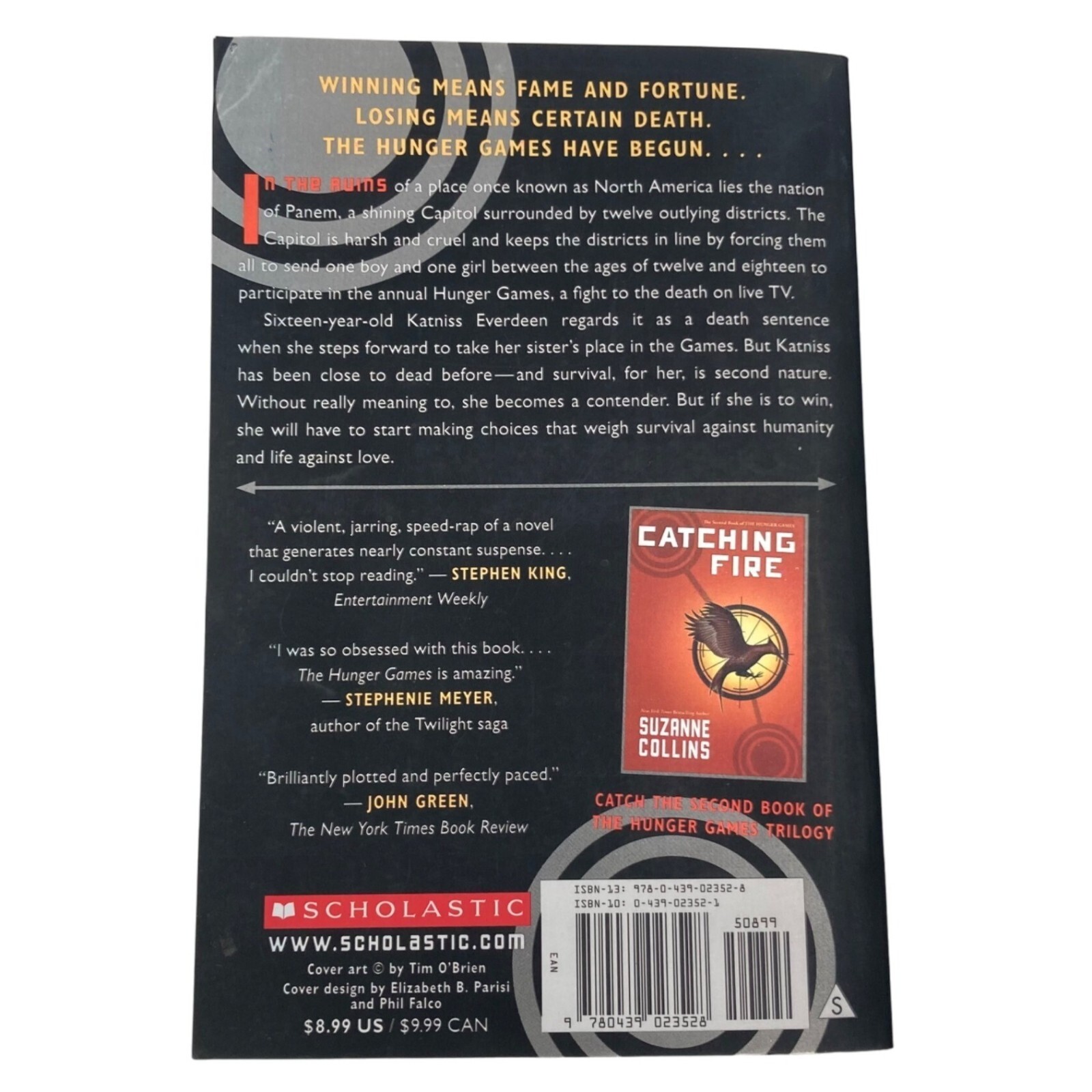 The Hunger Games (Book One) by Suzanne Collins, Scholastic Paperback 2008