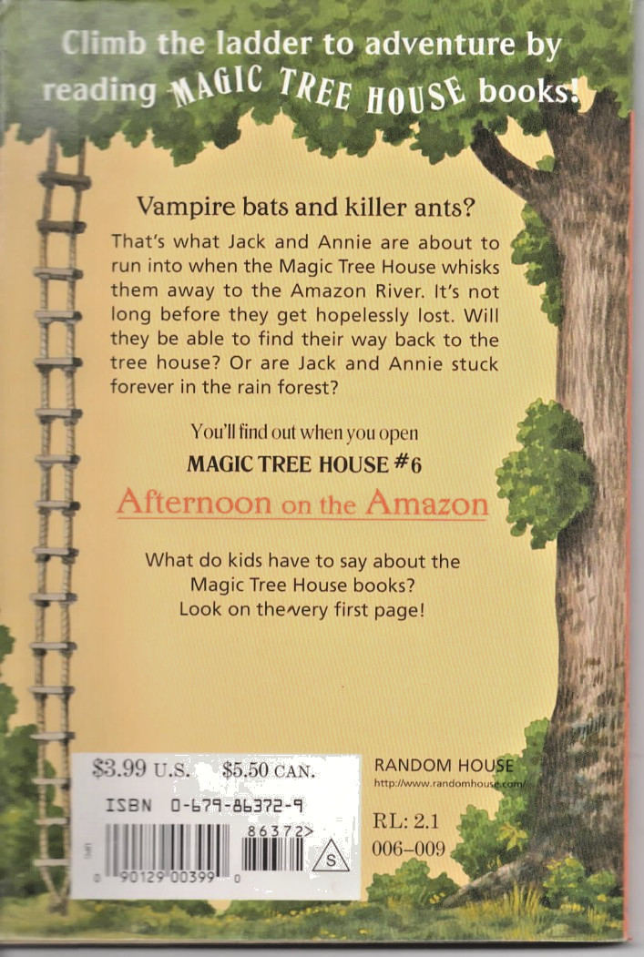Afternoon on the Amazon Magic Tree House #6 Children’s Book + BOOKMARK