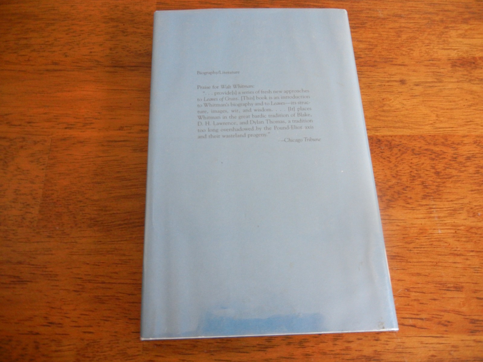 WALT WHITMAN UPDATED EDITION – JAMES E. MILLER, JR. HARDCOVER DUSTCOVER 1990