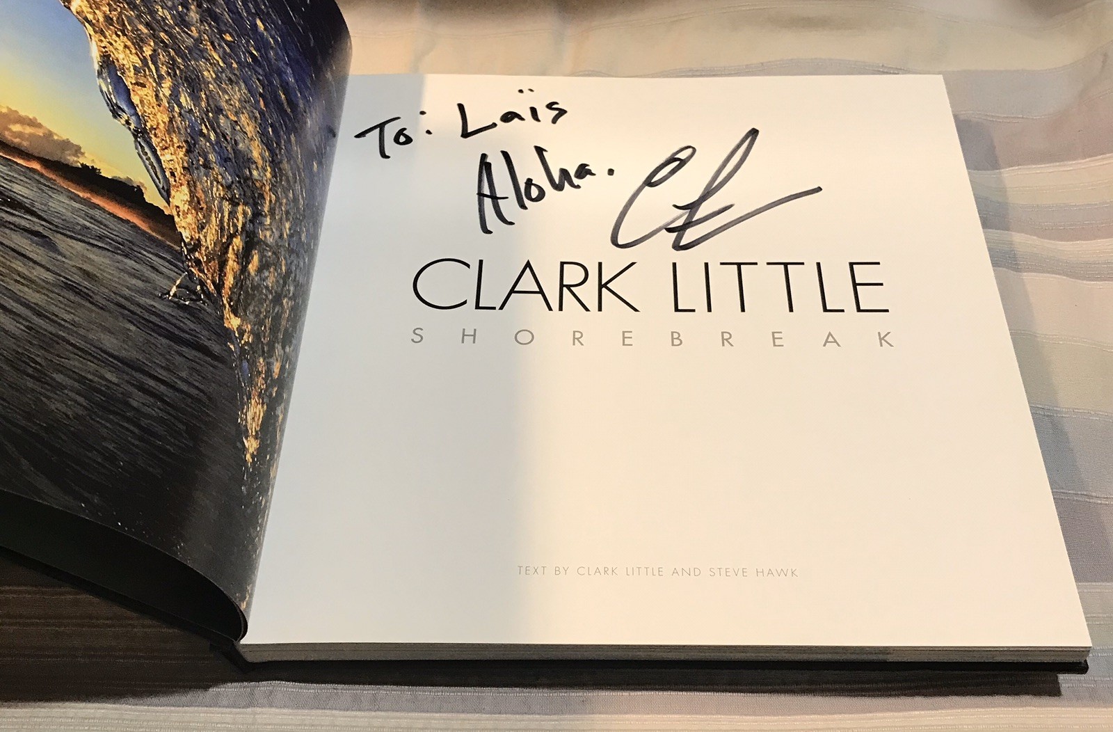 SIGNED COPY + Photo Of Author The Shorebreak Art Of Clark Little 2014 HC NEW