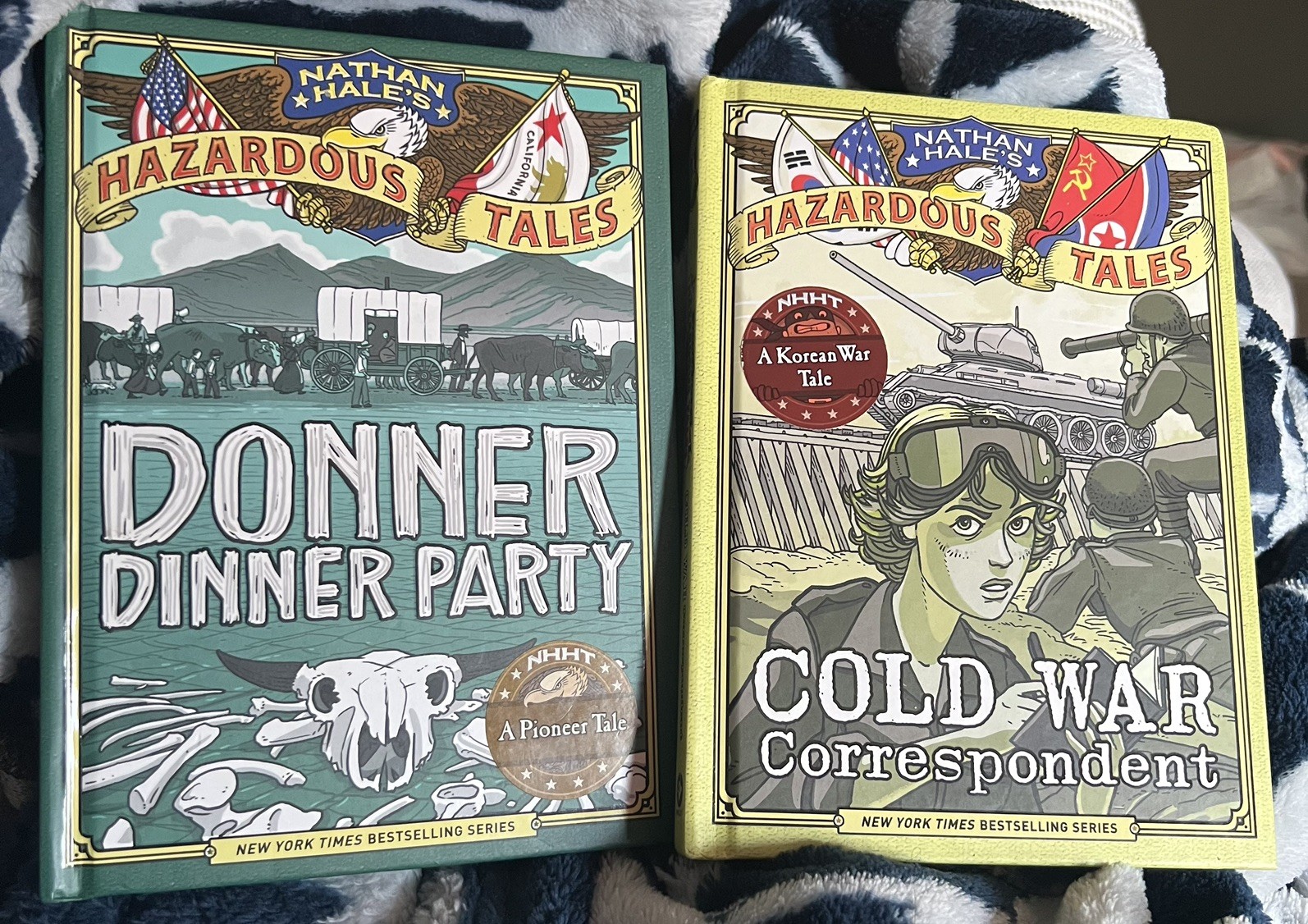 Nathan Hale’s Hazardous Tales Lot of 2 Hardcover – Big Bad Ironclad & Raid of No