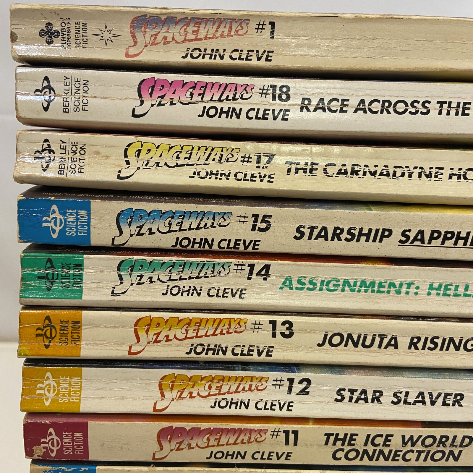 15 John Cleve Spaceways Series Misc Volumes MMPB VTG Science Fiction Novels Lot