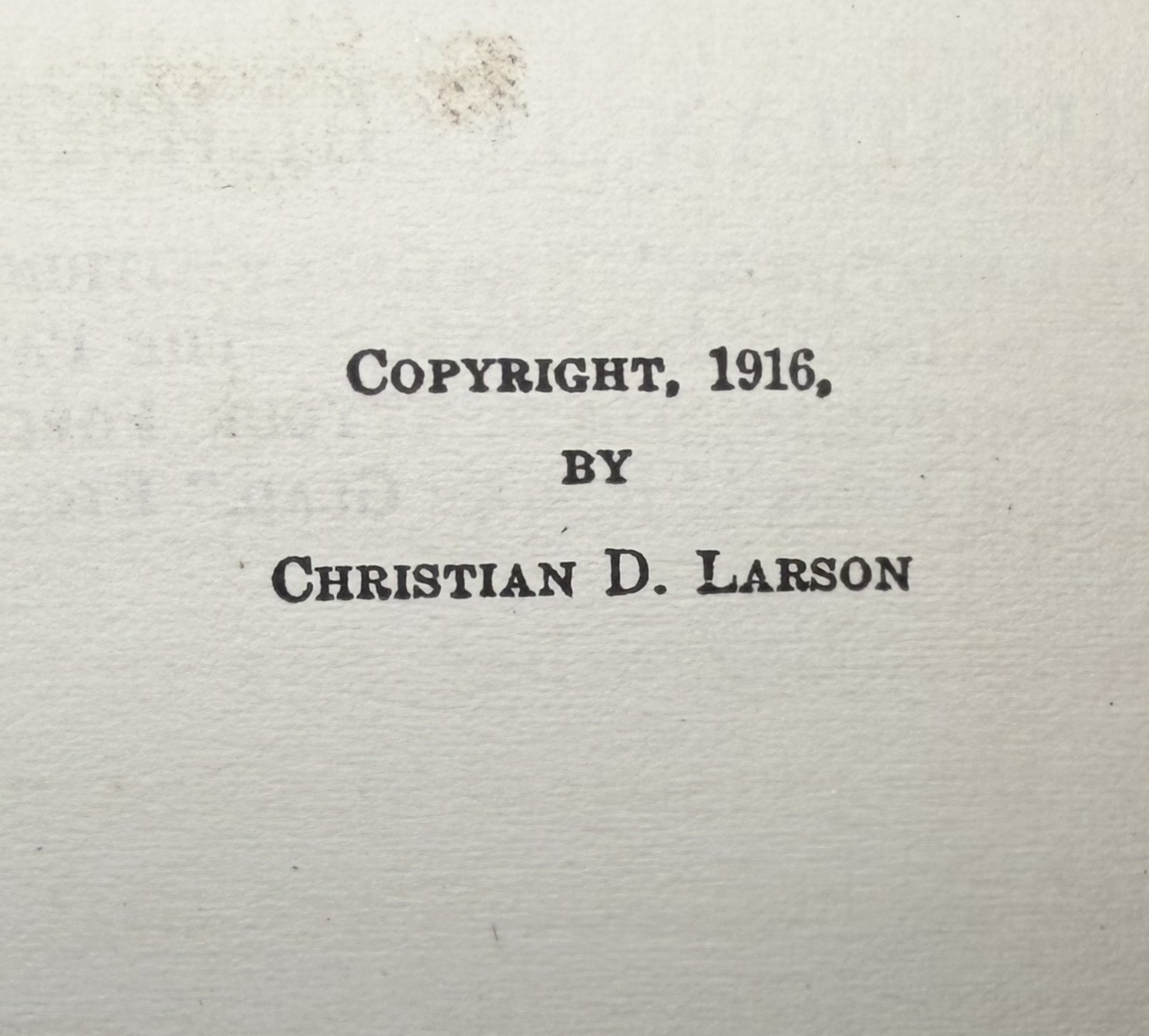My Ideal of Marriage 1916 HC 1st Edition Christian D Larson RARE VG+