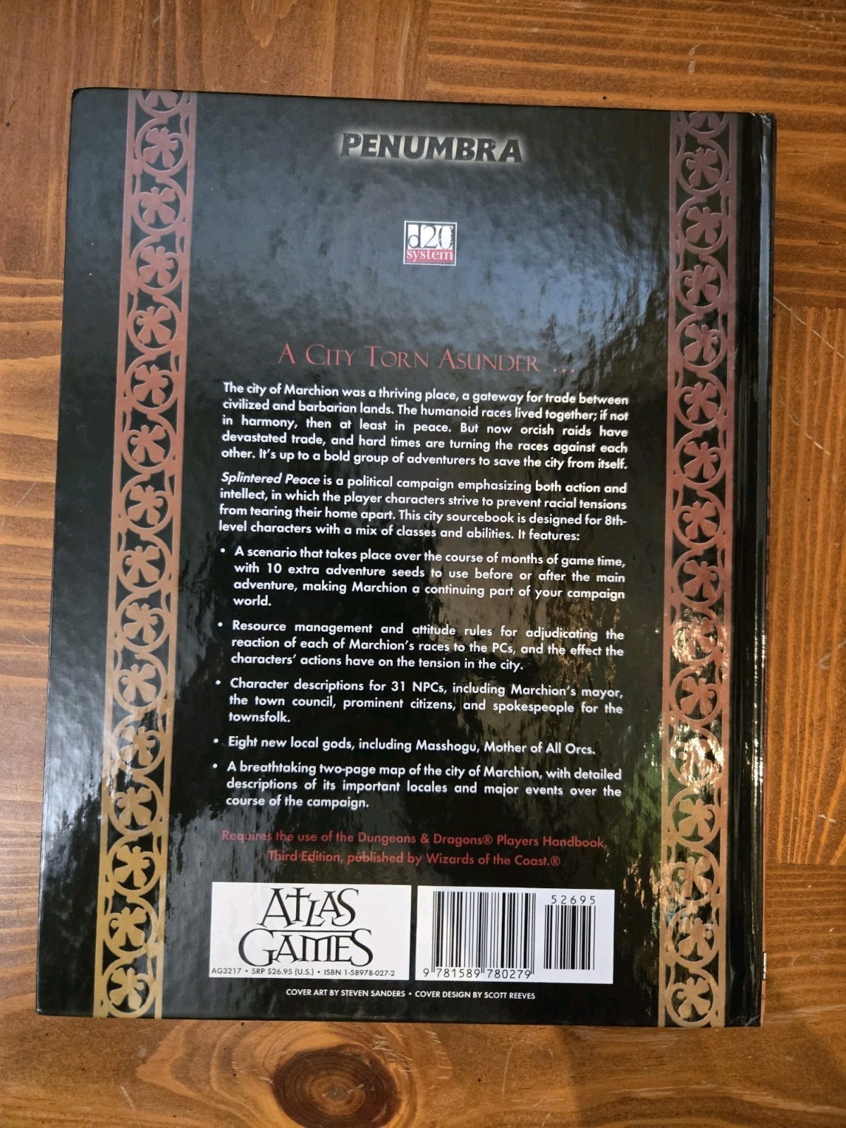 D&D 3.0 d20 OGL RPG : Penumbra – Splintered Peace (Atlas Games, 2002, GD)
