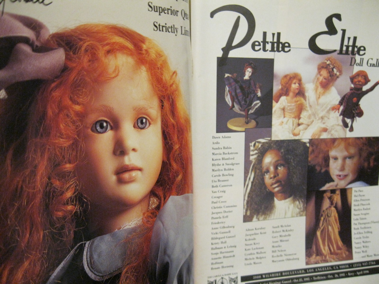 CONTEMPORARY DOLL COLLECTOR SOFTCOVER AUGUST SEPTEMBER 1995 ISSUE GABY RADEMANN