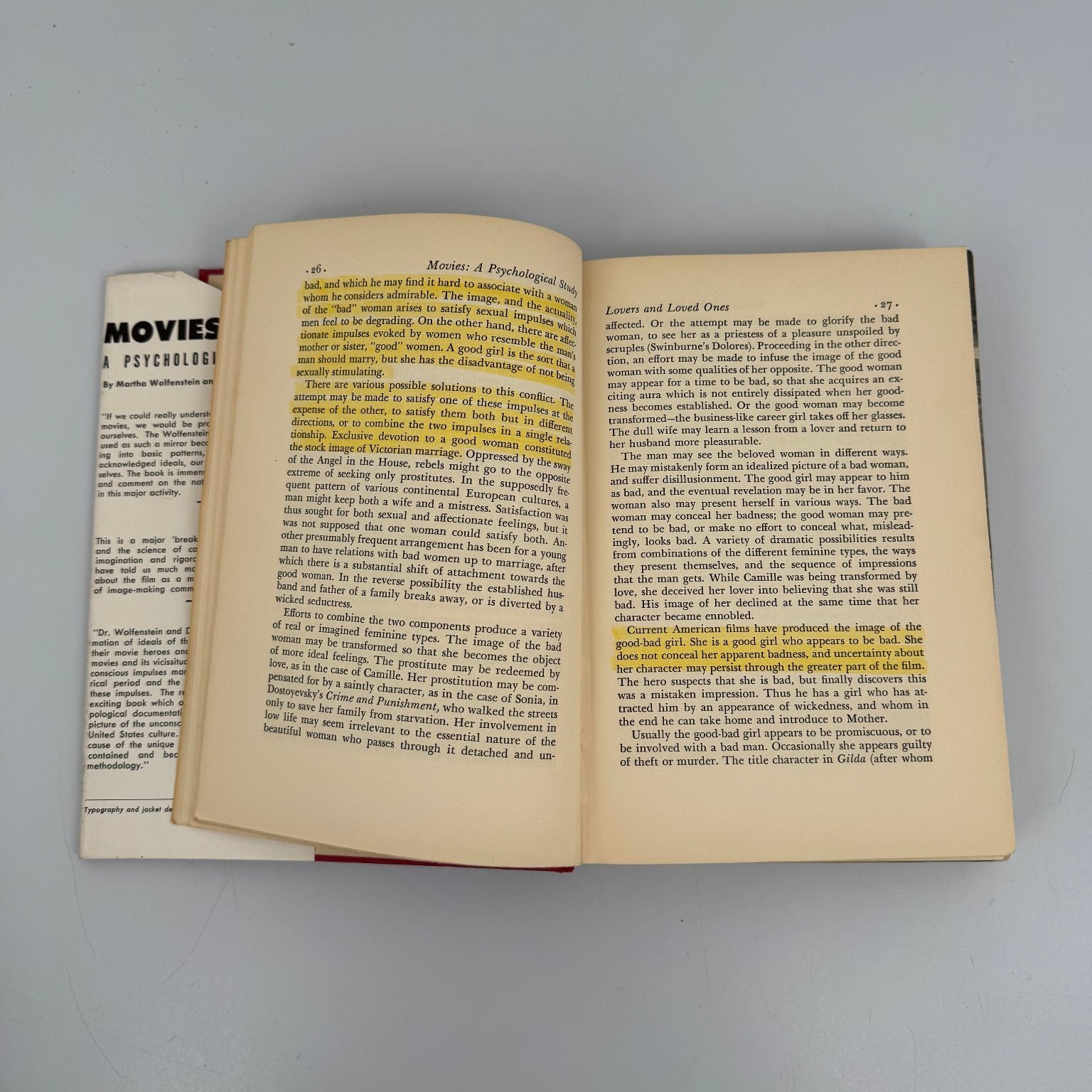 Movies A Psychological Study Wolfenstein Leites 1950 Vintage Free Press