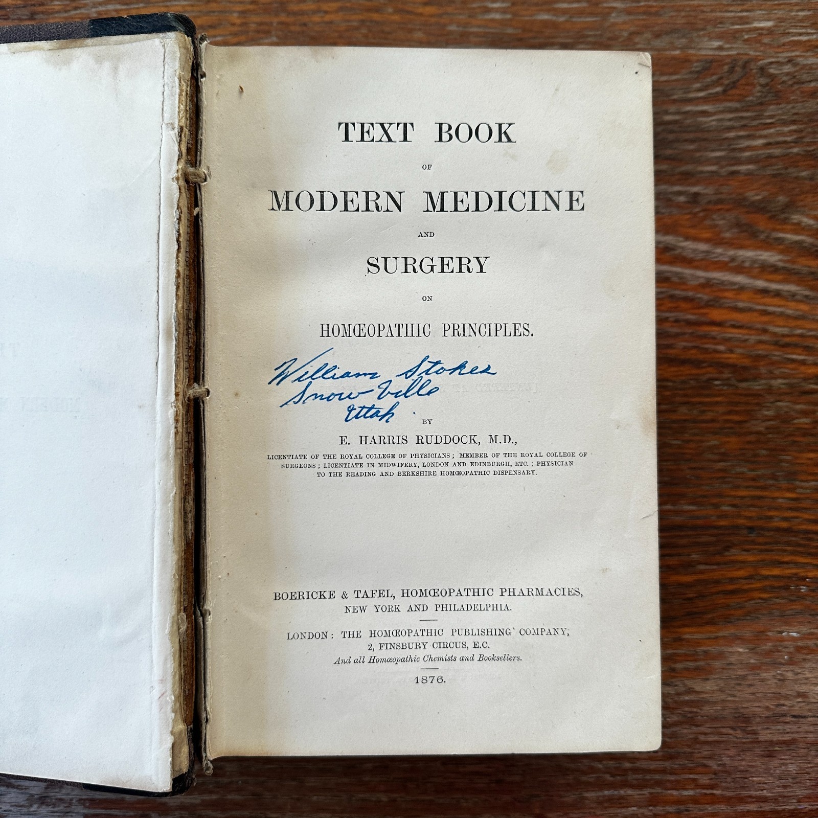 Text Book of Modern Medicine and Surgery On Homeopathic Principles HC 1876