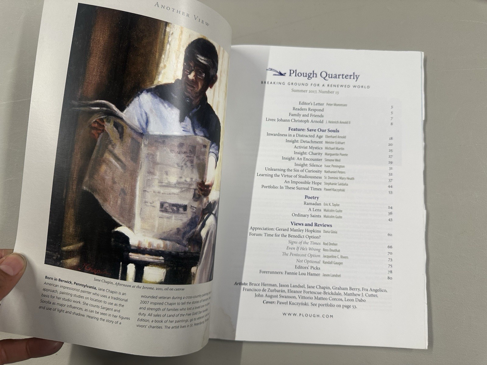 Plough Quarterly No 13 and No 19 – Save Our Souls and School for Life