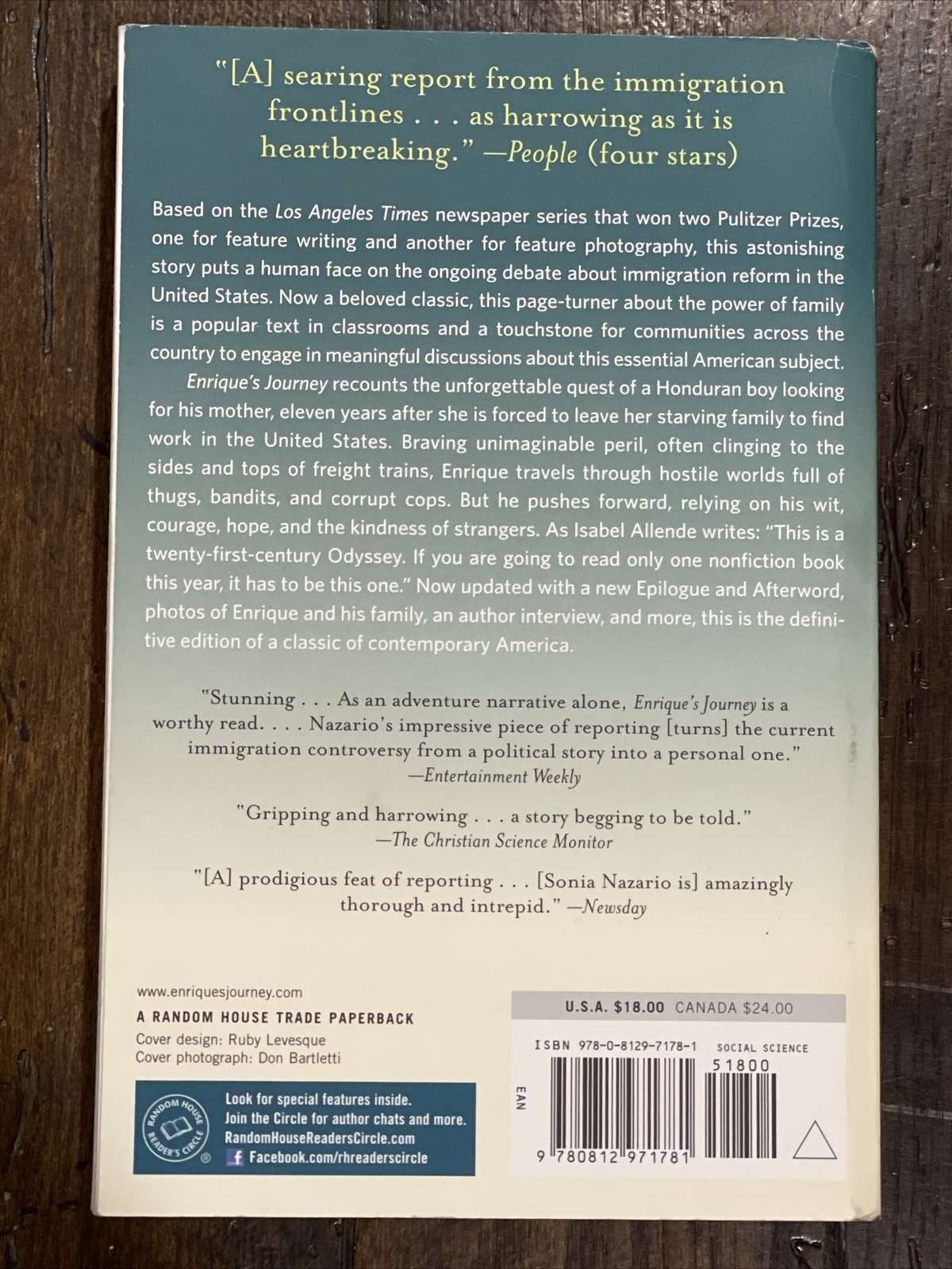 Sonia Nazario – Enrique’s Journey 2007