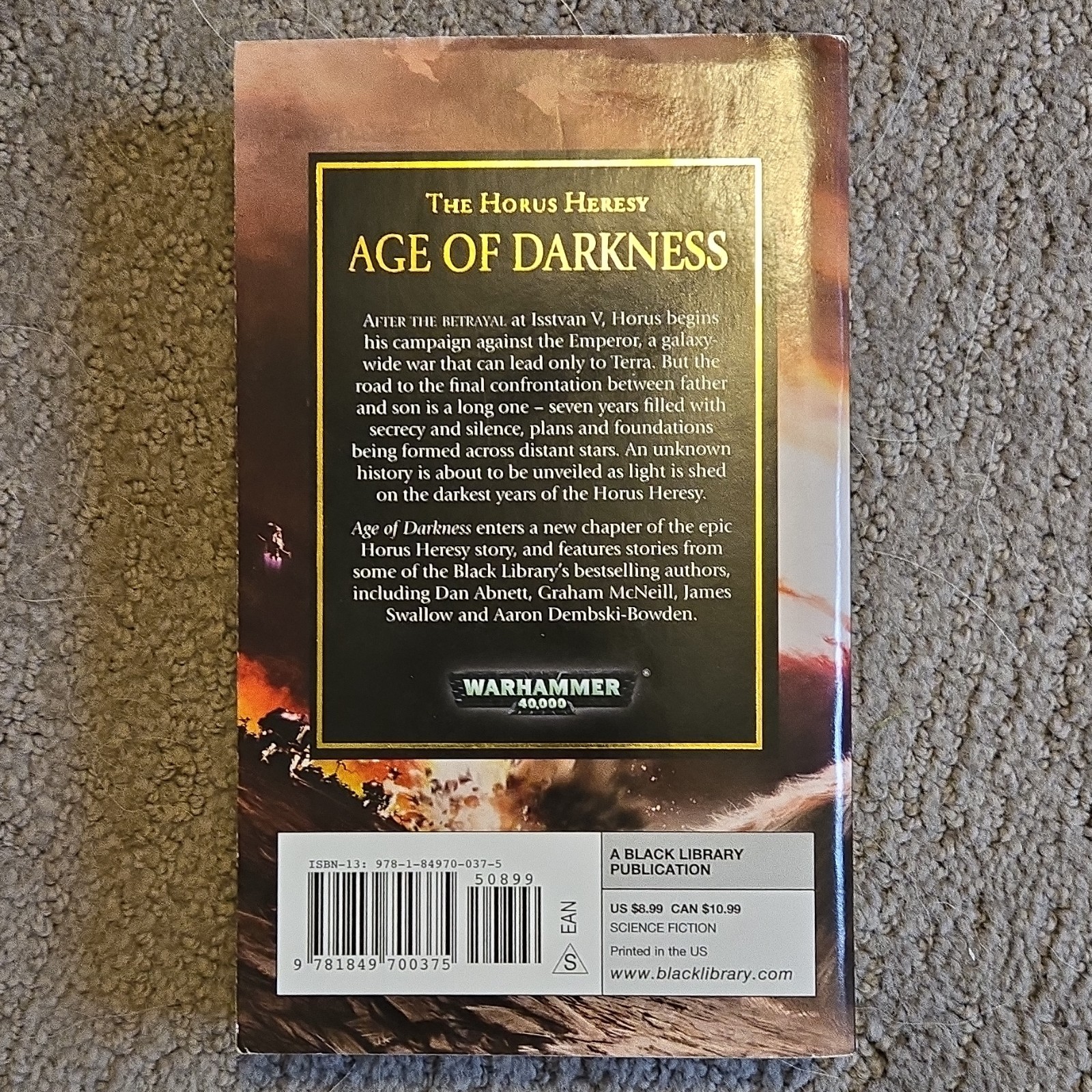 The Horus Heresy: Age of Darkness by Christian Dunn (First Edition Paperback)
