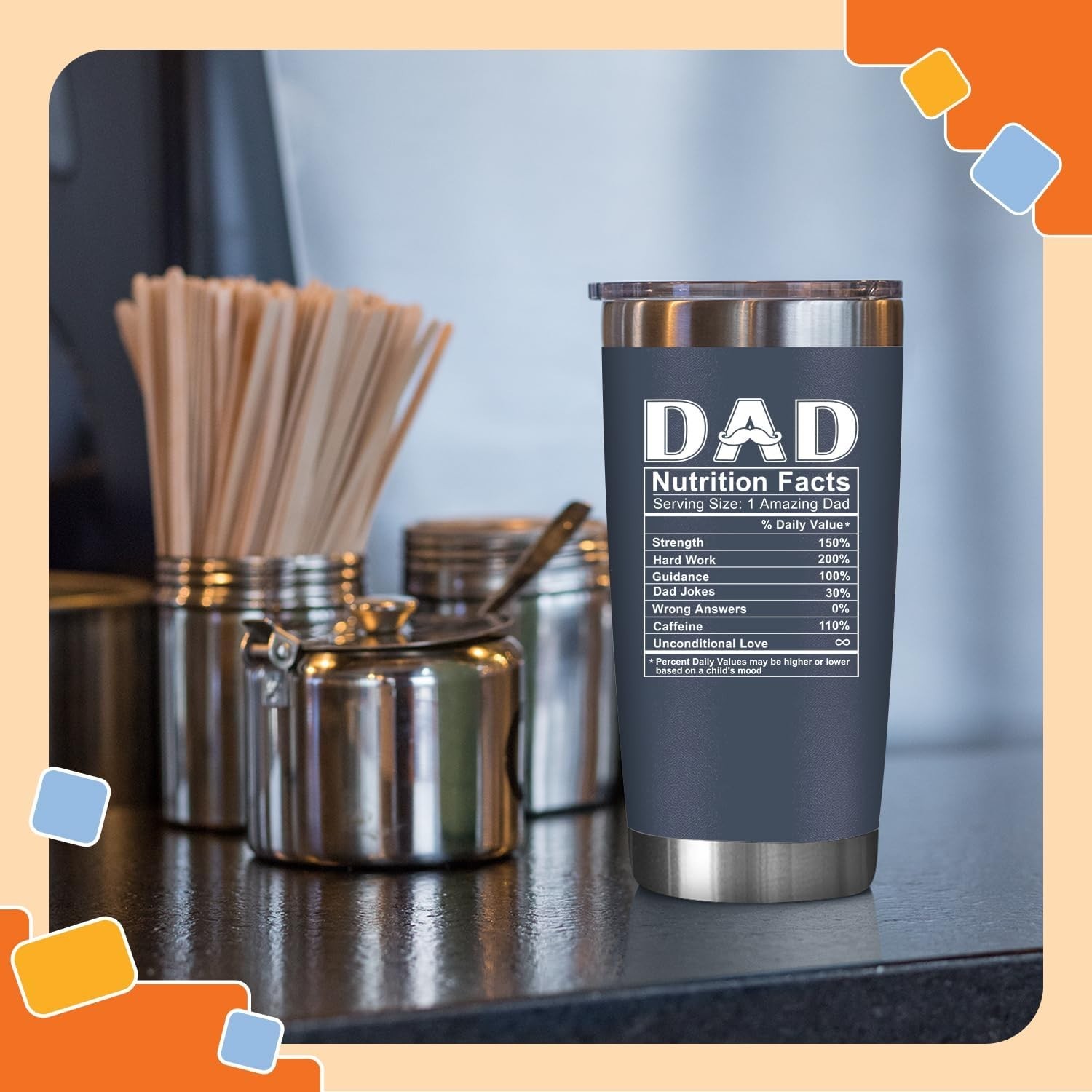 Funny Insulated Tumbler for Dad – 20 oz Break-Resistant Gift Idea