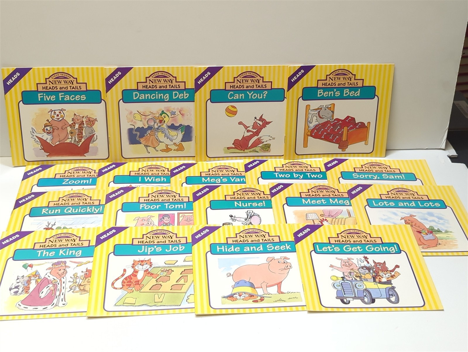 Steck-Vaughn Educational Books New Way Heads&Tails Early Readers Lot 42 Book Set