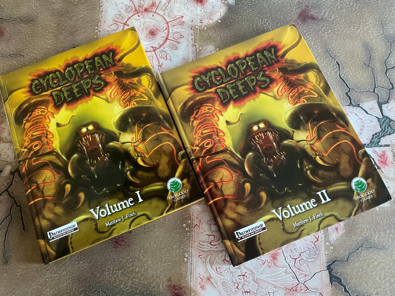 CYCLOPEAN DEEPS Volume I, II by Matthew J. Finch Pathfinder RPG FGG OSR HC