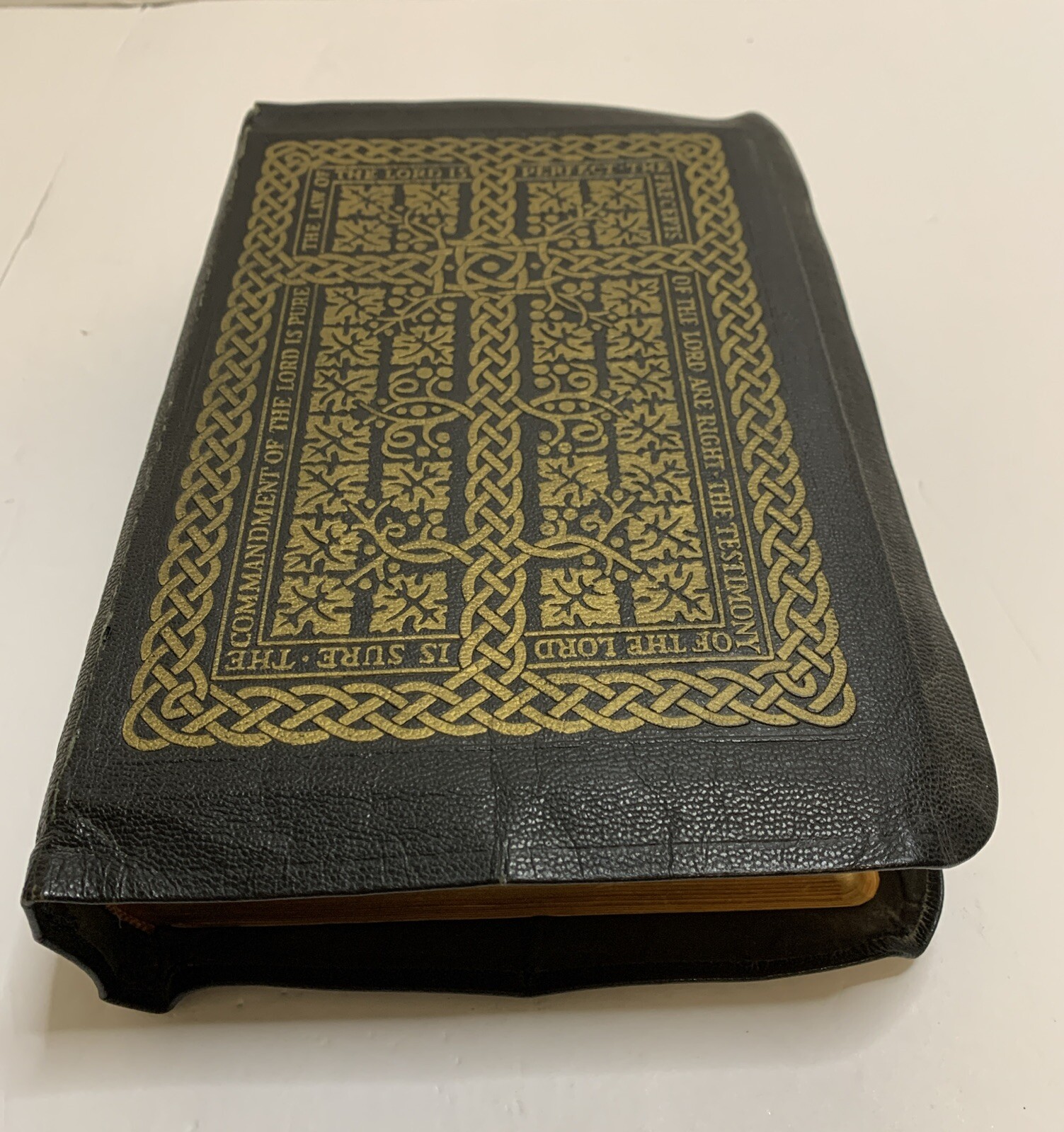 The Holy Bible 1950 Golden Book Edition Thumb Leather Binding KJV USA