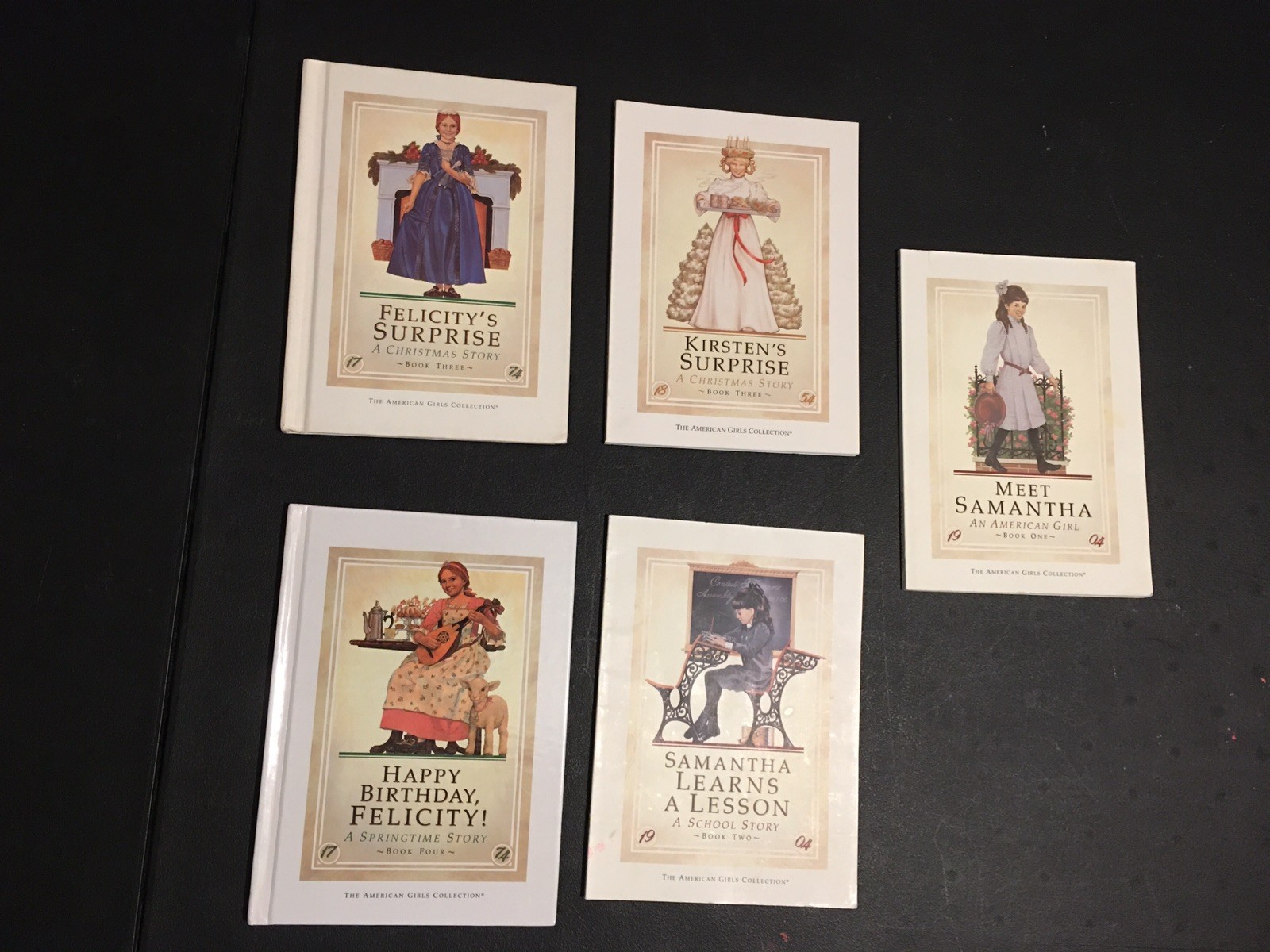 American Girl Doll Felicity Book Lot 5 Books Pleasant Company Samantha Kirsten