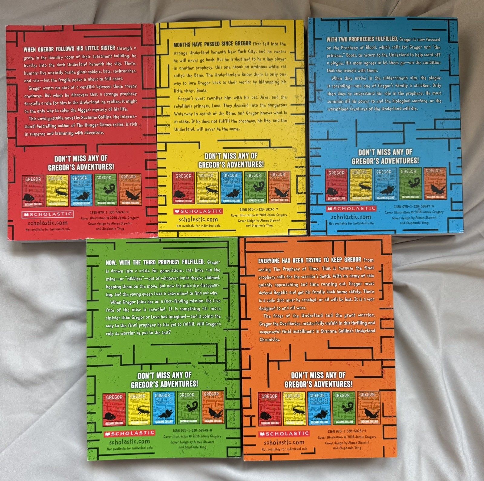 Complete Set GREGOR Overlander Chronicles Books Series Suzanne Collins 1-5 PB