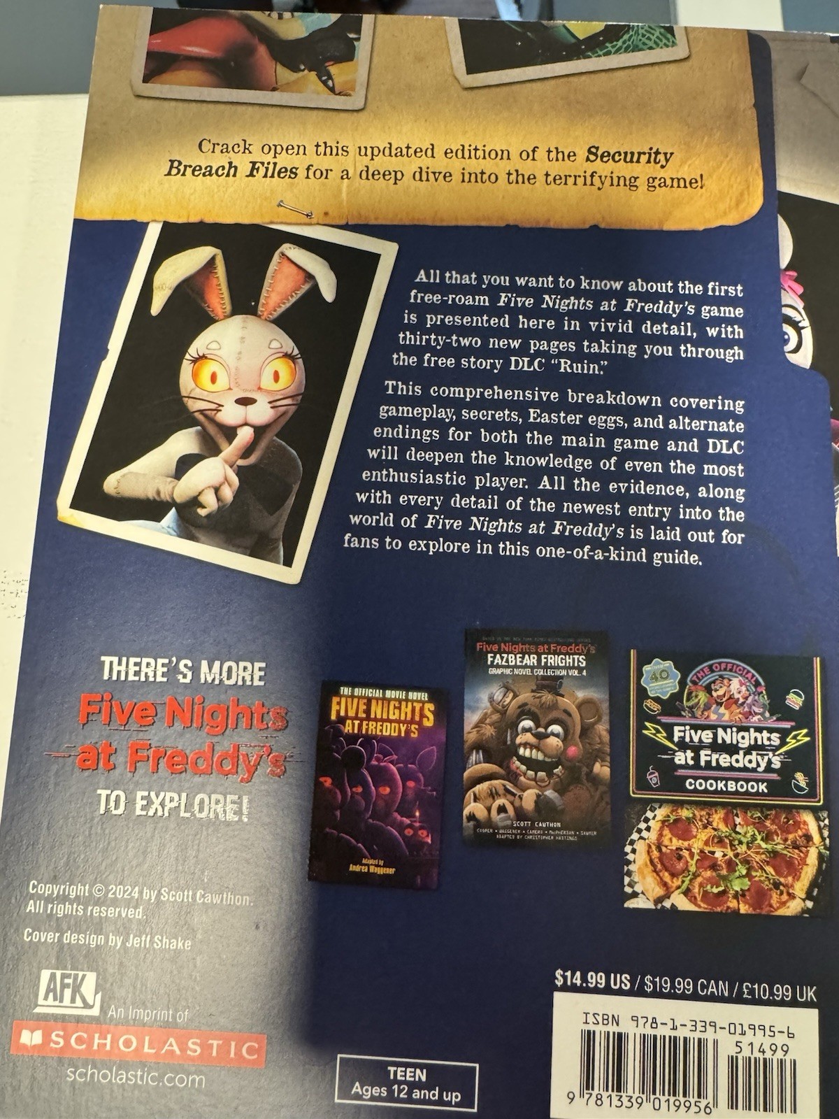 Scott Cawthon Five Nights at Freddy’s Security Breach Files Updated Ed TPB 2024