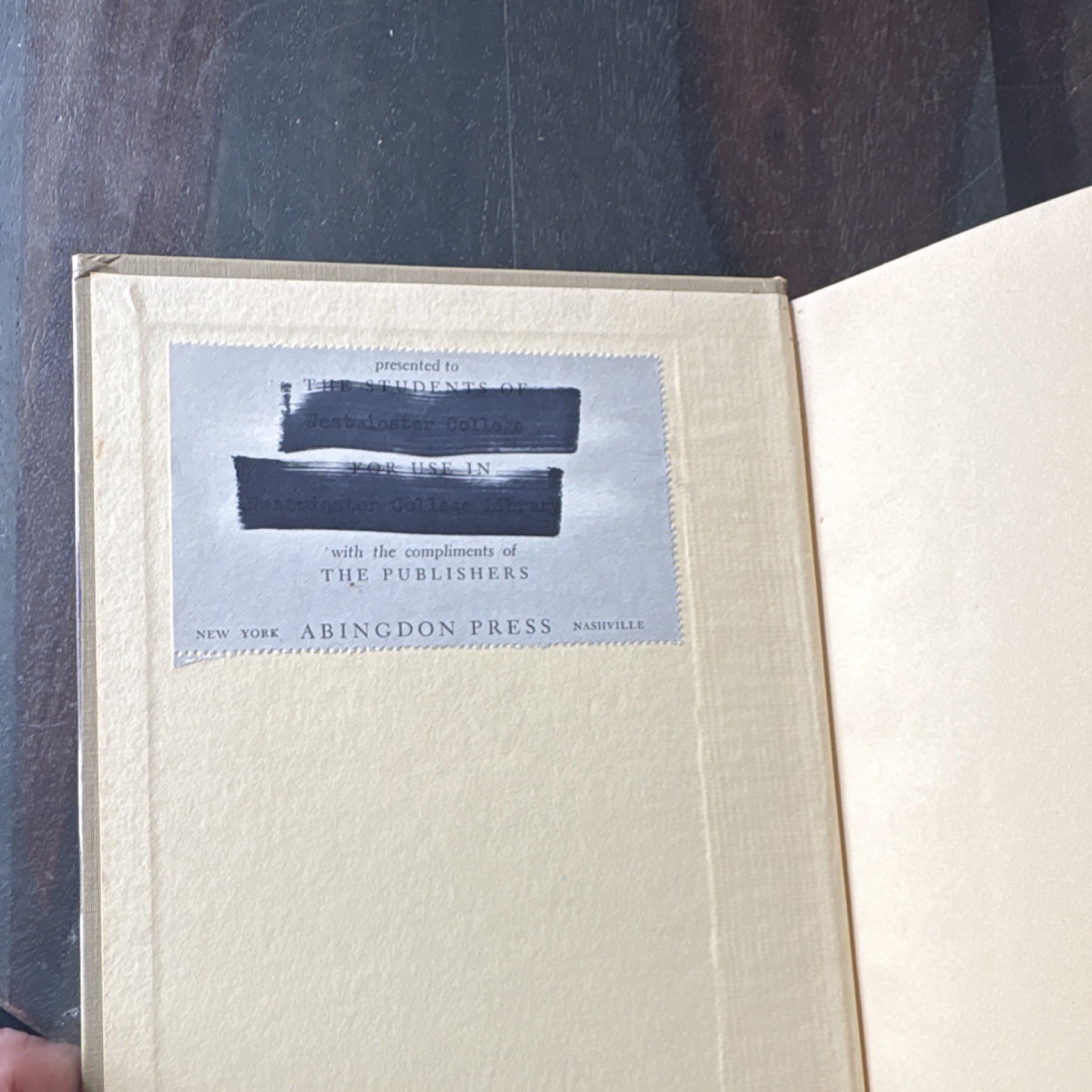 Abingdon Press Faith in Conflict Carlyle Marney 1954 Hardcover Ex Libris