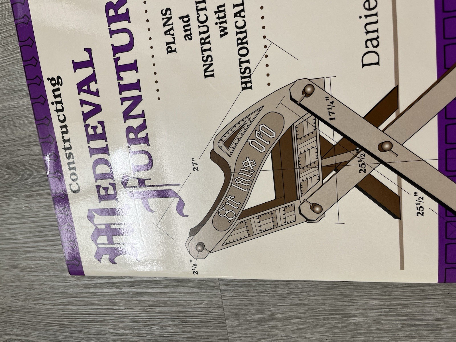 Constructing Medieval Furniture Plans & Instructions w/Historical Notes Diehl VG
