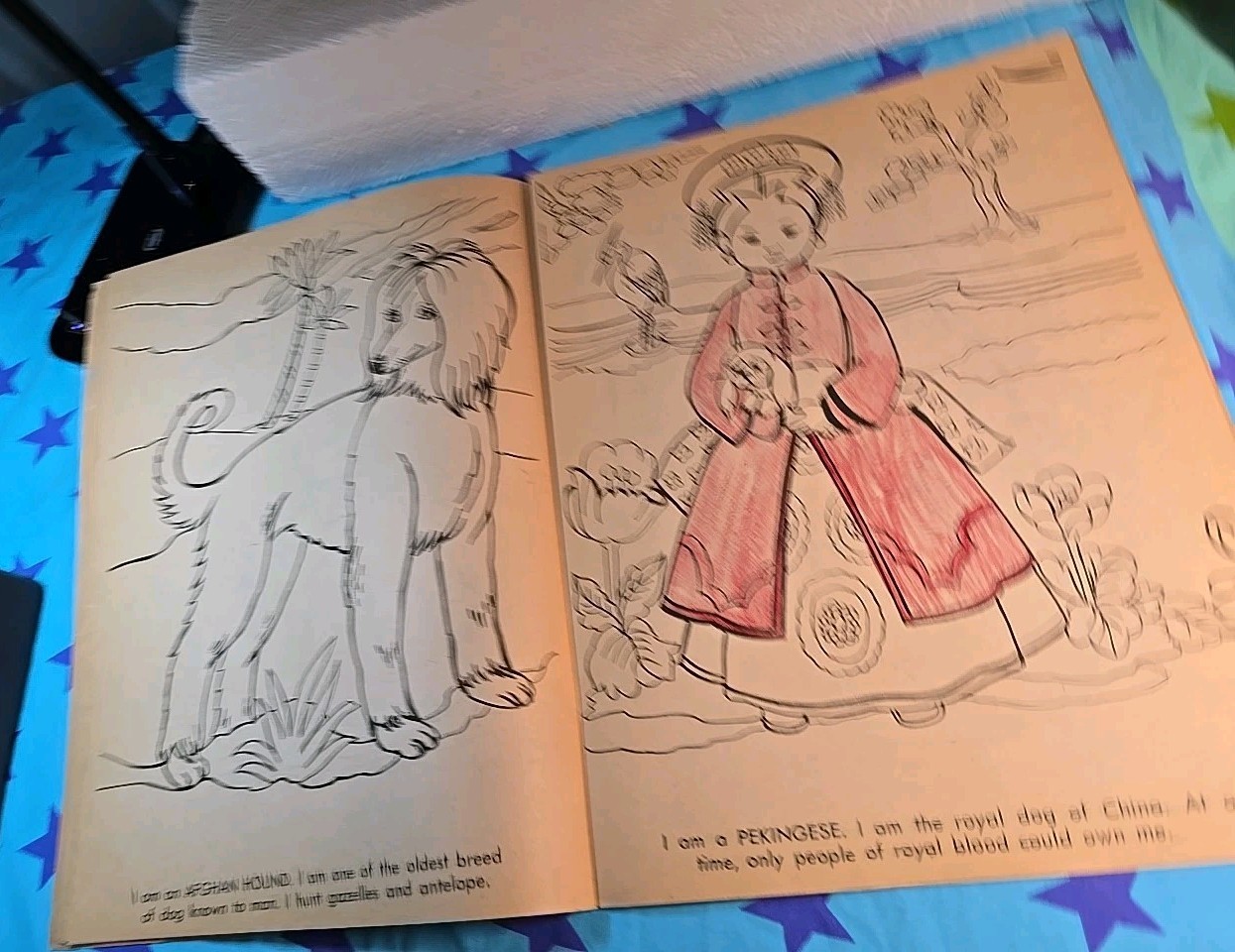 Vintage 1975 Giant Coloring Book “I LOVE DOGS” 11X14.5